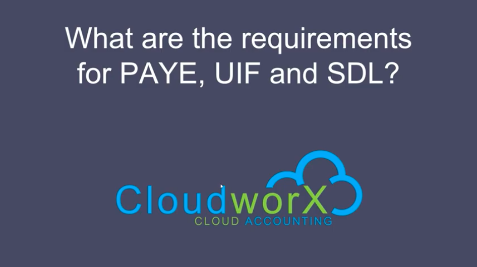 Watch our YouTube video:  What to know about PAYE, UIF and SDL